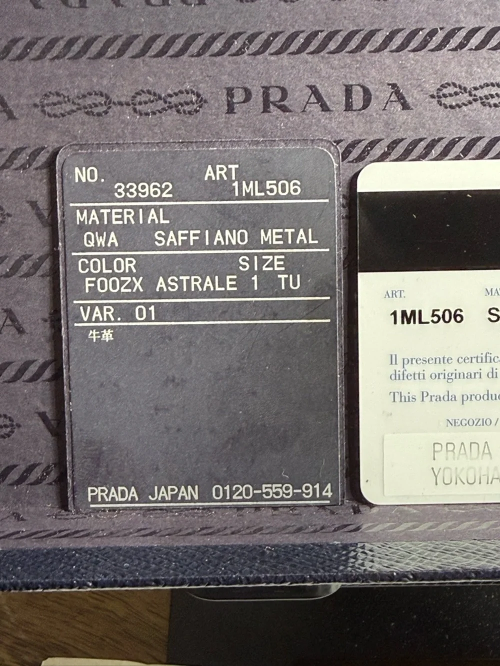 Prada Blue Saffiano Leather Zip Wallet with Gold Logo - Picture 14 of 16